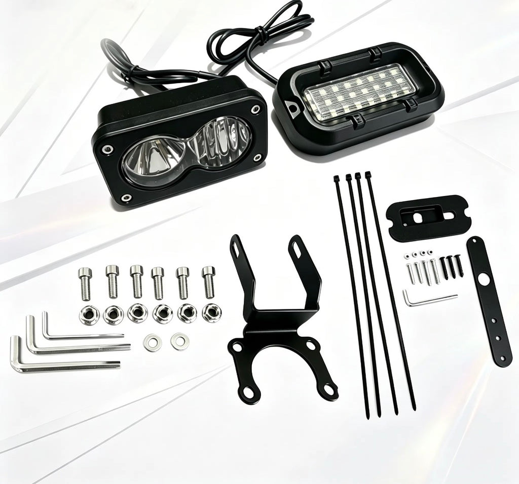 Surron Lbx plug and play rock light and front fake Baja