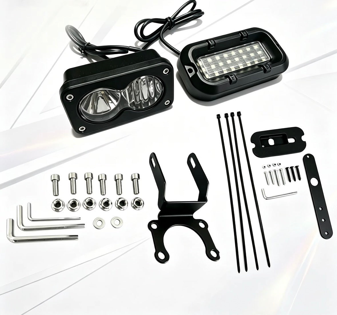 Surron Lbx plug and play rock light and front fake Baja