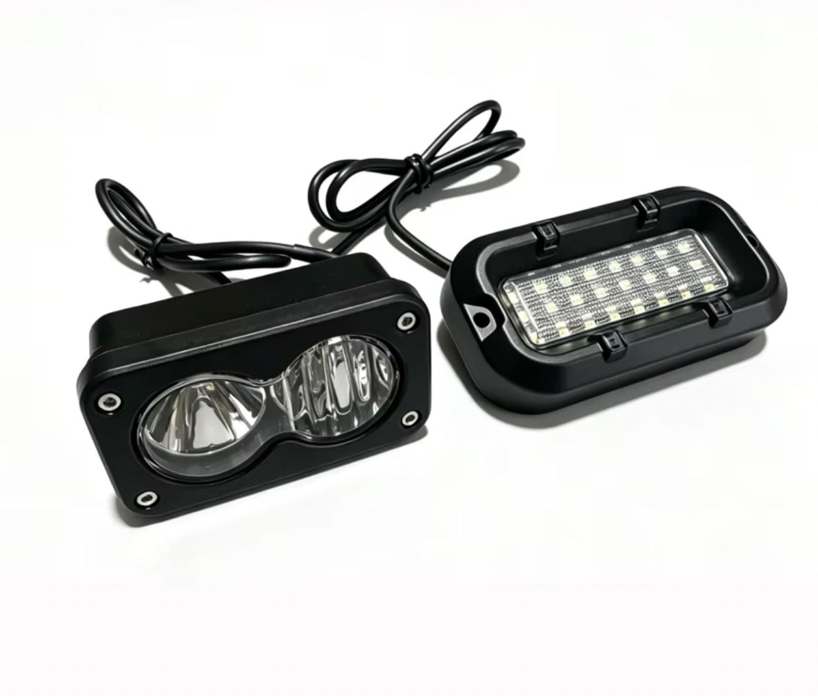 Surron Lbx plug and play rock light and front fake Baja